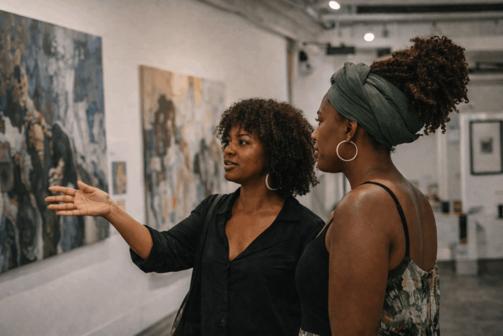 Afro-Portuguese women in Lisbon reflecting sisterhood travel across the Atlantic